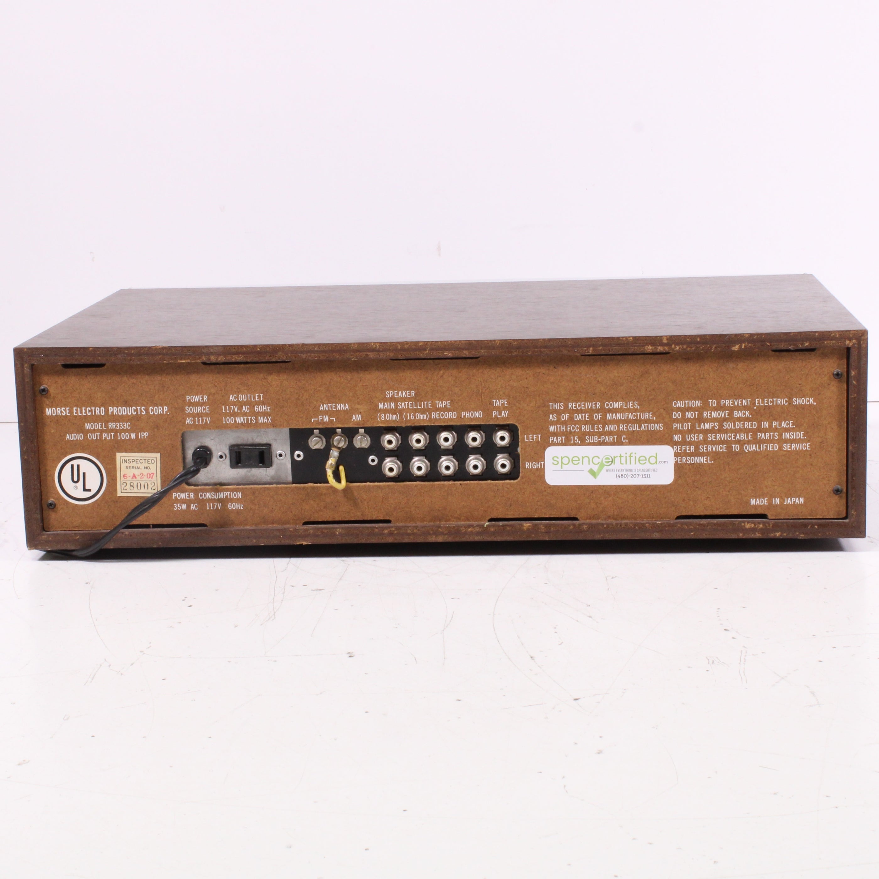 Electrophonic (Morse) RR‑333C Stereo Receiver Vintage AM/FM Multiplex ...