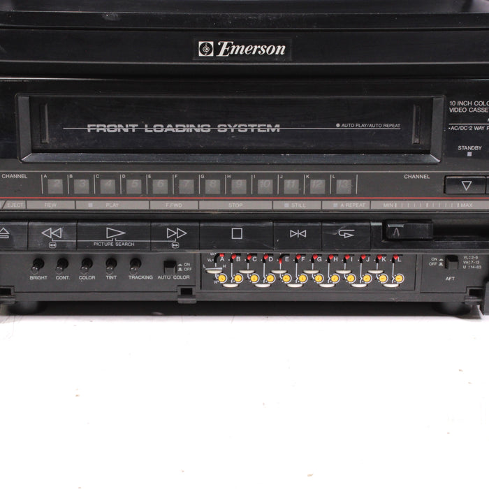 Emerson VCT120 10" Retro Portable Gamer Color TV Television and VCR (1989)-Televisions-SpenCertified-vintage-refurbished-electronics