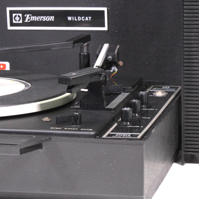 Emerson Wildcat DS-50 Portable 3-Speed Record Player with Built-In Speakers-Turntables & Record Players-SpenCertified-vintage-refurbished-electronics