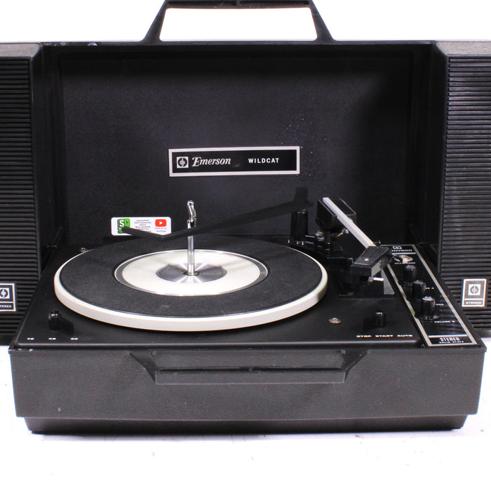Emerson Wildcat DS-50 Portable 3-Speed Record Player with Built-In Speakers-Turntables & Record Players-SpenCertified-vintage-refurbished-electronics