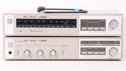 FISHER Stereo Tuner FM-33/Stereo Amplifier CA-33-Stereo Systems-SpenCertified-vintage-refurbished-electronics