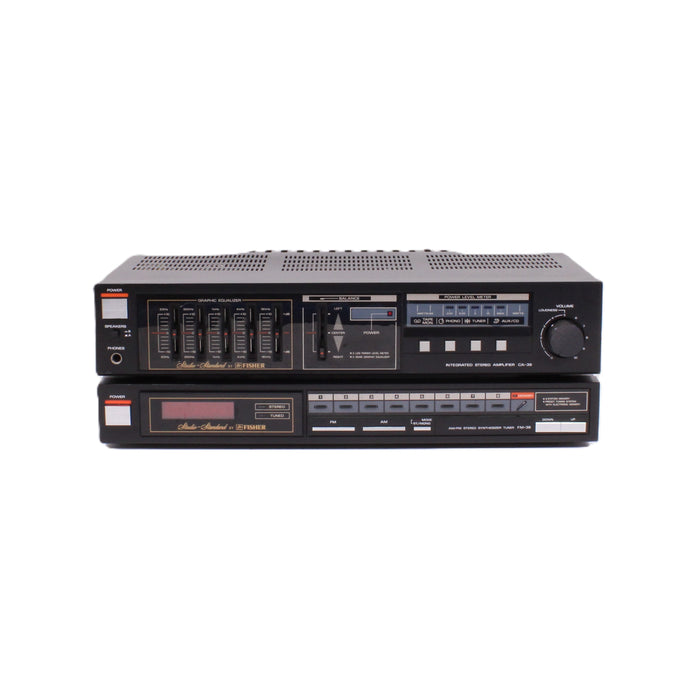 Fisher CA-39 Integrated Amplifier & FM-39 AM/FM Synthesizer Tuner 50WPC 5-Band EQ-Audio Amplifiers-SpenCertified-vintage-refurbished-electronics