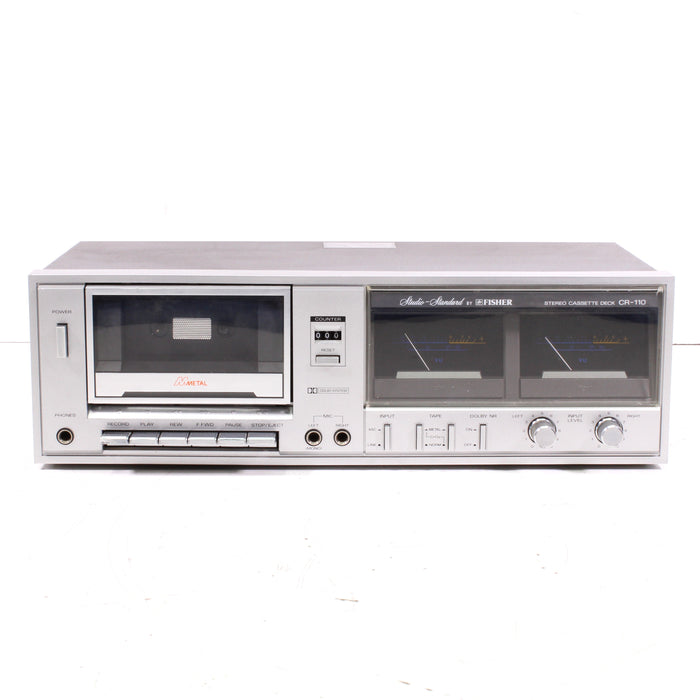 Fisher CR-110 Studio Standard Stereo Cassette Deck Silver-Cassette Players & Recorders-SpenCertified-vintage-refurbished-electronics
