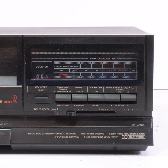 Fisher CR-W883 Synchro Dubbing Dual Stereo Cassette Deck-Cassette Players & Recorders-SpenCertified-vintage-refurbished-electronics