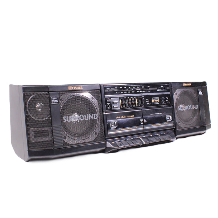 Fisher PH-W803 Surround Sound Boombox Dual Cassette Stereo System Portable Radio-Cassette Players & Recorders-SpenCertified-vintage-refurbished-electronics