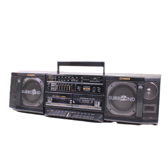 Fisher PH-W803 Surround Sound Boombox Dual Cassette Stereo System Portable Radio-Cassette Players & Recorders-SpenCertified-vintage-refurbished-electronics