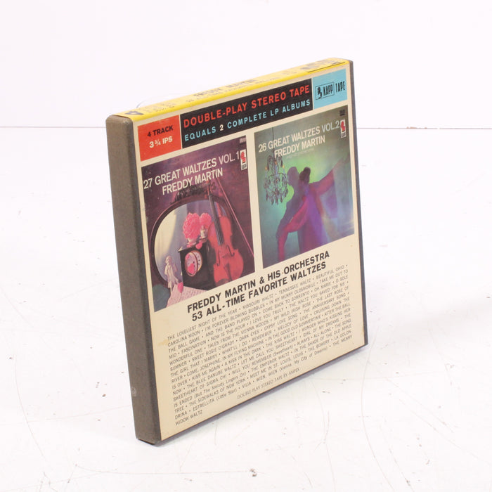 Freddy Martin 53 All-Time Favorite Waltzes Reel to Reel Tape 7" 1/4" 3¾ IPS Double Play Stereo Vintage Ballroom Music-Reel-to-Reel Tape-SpenCertified-vintage-refurbished-electronics
