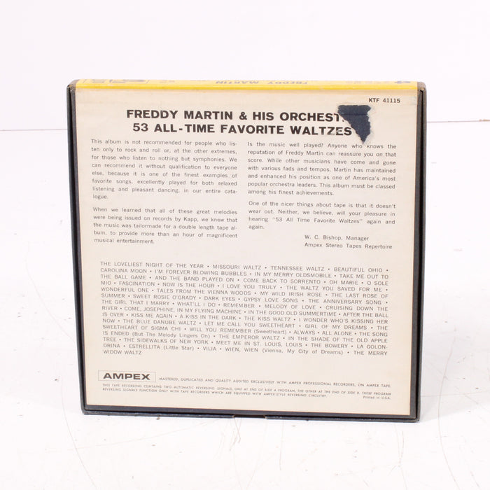Freddy Martin 53 All-Time Favorite Waltzes Reel to Reel Tape 7" 1/4" 3¾ IPS Double Play Stereo Vintage Ballroom Music-Reel-to-Reel Tape-SpenCertified-vintage-refurbished-electronics