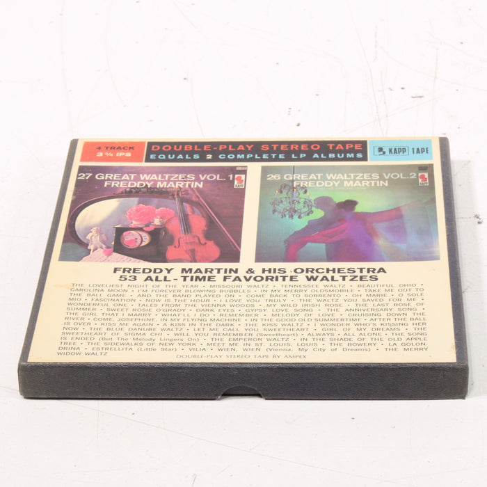 Freddy Martin 53 All-Time Favorite Waltzes Reel to Reel Tape 7" 1/4" 3¾ IPS Double Play Stereo Vintage Ballroom Music-Reel-to-Reel Tape-SpenCertified-vintage-refurbished-electronics