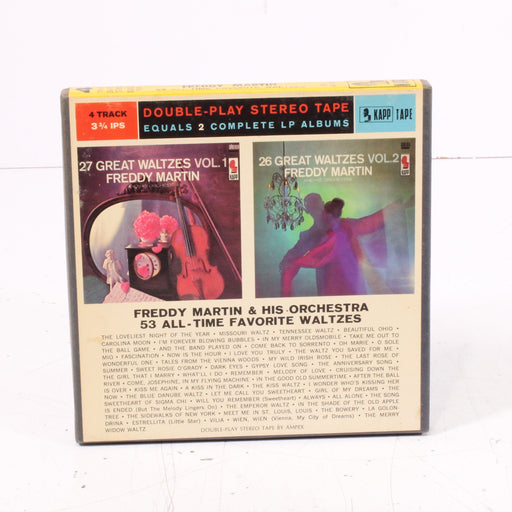 Freddy Martin 53 All-Time Favorite Waltzes Reel to Reel Tape 7" 1/4" 3¾ IPS Double Play Stereo Vintage Ballroom Music-Reel-to-Reel Tape-SpenCertified-vintage-refurbished-electronics