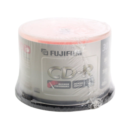 Fujifilm CD-R 30 Pack 700MB 80Min 48X Recordable Black Media Discs (NEW, SEALED)-CDs-SpenCertified-vintage-refurbished-electronics