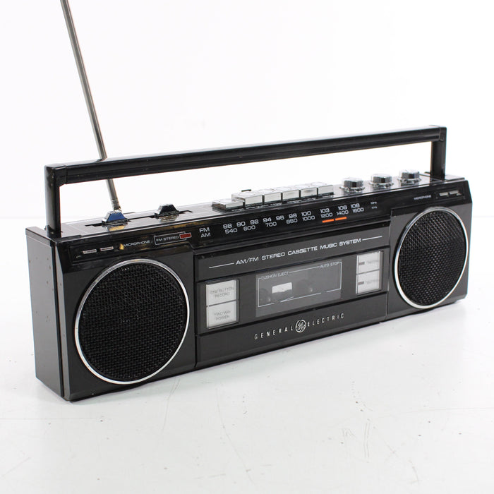 GE General Electric 3-5283B-BLK AM FM Stereo Cassette Music System-Radios-SpenCertified-vintage-refurbished-electronics