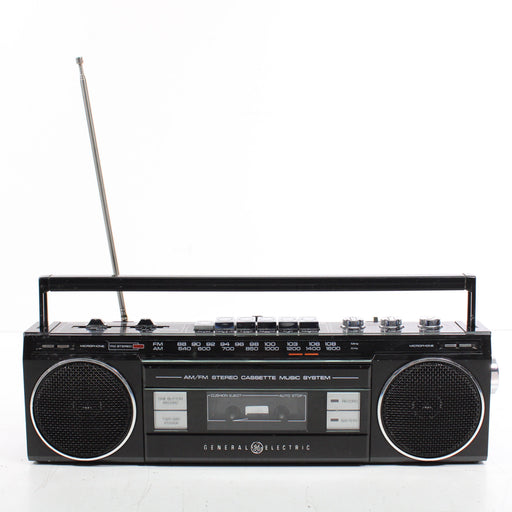 GE General Electric 3-5283B-BLK AM FM Stereo Cassette Music System-Radios-SpenCertified-vintage-refurbished-electronics