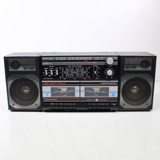 GE General Electric 3-5671A Portable Radio Dual Cassette Recorder Boombox-Radios-SpenCertified-vintage-refurbished-electronics