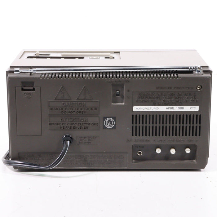 GE General Electric 7-7225A Portable FM AM Clock Radio Television Combo-Radios-SpenCertified-vintage-refurbished-electronics