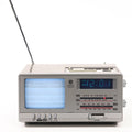 GE General Electric 7-7225A Portable FM AM Clock Radio Television Combo