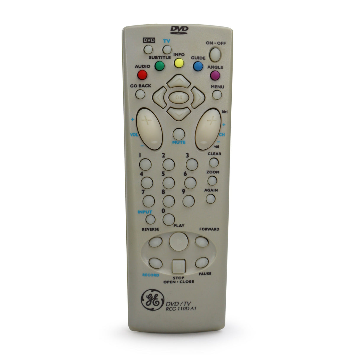 Pace Rng110 Remote GE General Electric RCG 110D A1 Remote Control for DVD Player DGE100N ...