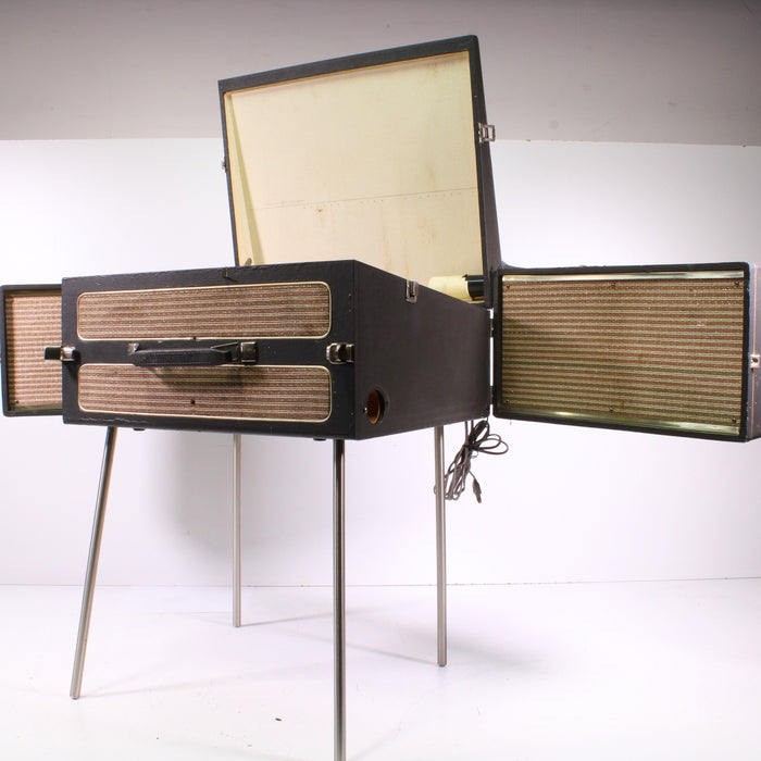 GE General Electric RP-1590A Portable 4-Tube Stereo Phono Amplifier with Record Changer (1962)-Turntables & Record Players-SpenCertified-vintage-refurbished-electronics