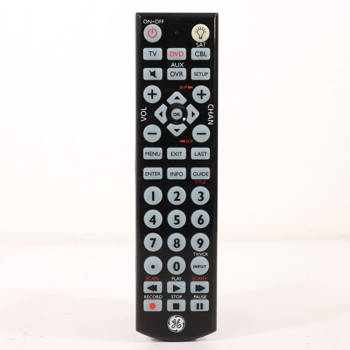 GE RC24116-B Universal Remote Control for TV DVD DVR Cable — SpenCertified