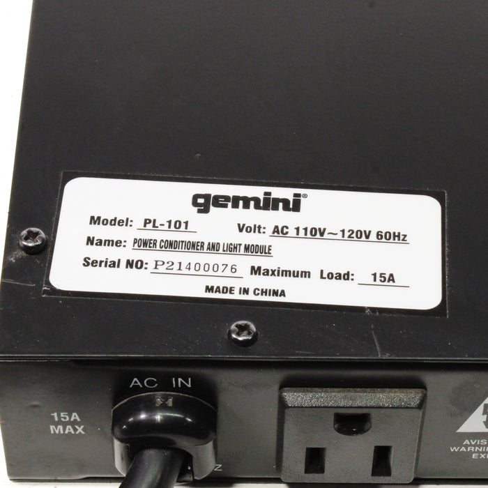 Gemini PL-101 Rack Mount Power Conditioner and Light Module-Surge Protection Devices-SpenCertified-vintage-refurbished-electronics