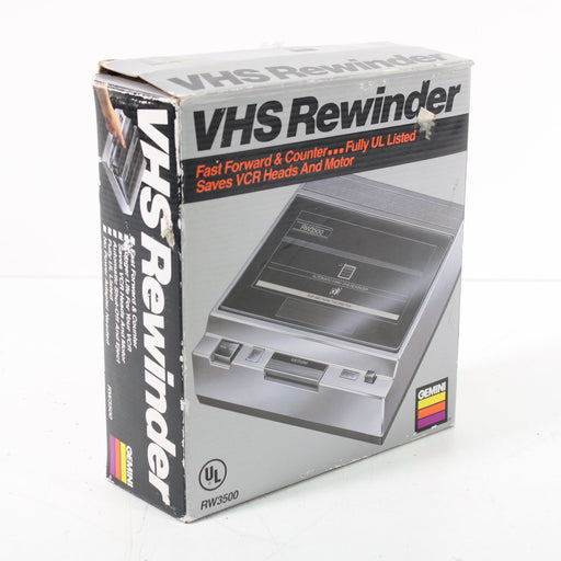 Gemini RW3500 Automatic 2-Way VHS Video Cassette Rewinder with Original Box (1991)-VHS Rewinders-SpenCertified-vintage-refurbished-electronics