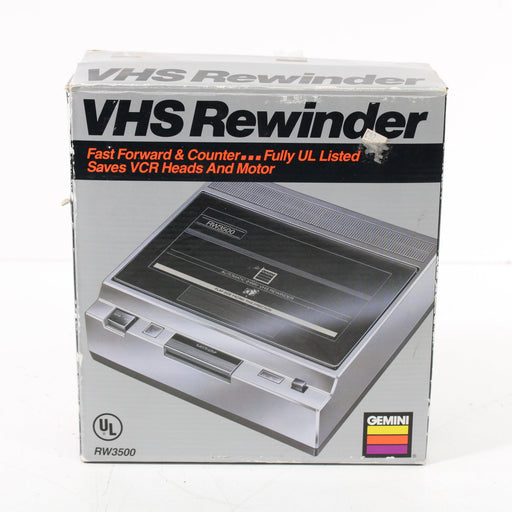Gemini RW3500 Automatic 2-Way VHS Video Cassette Rewinder with Original Box (1991)-VHS Rewinders-SpenCertified-vintage-refurbished-electronics