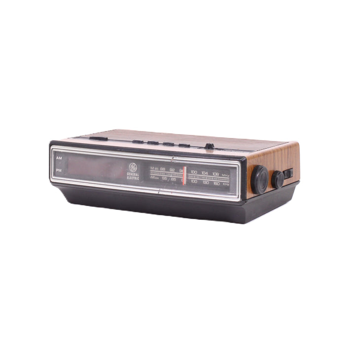 General Electric 7-4625A AM/FM Digital Clock Radio Woodgrain Alarm Clock-Radios-SpenCertified-vintage-refurbished-electronics