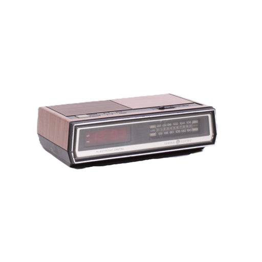 General Electric 7-4635A AM/FM Clock Radio Woodgrain Digital Alarm Clock-Radios-SpenCertified-vintage-refurbished-electronics