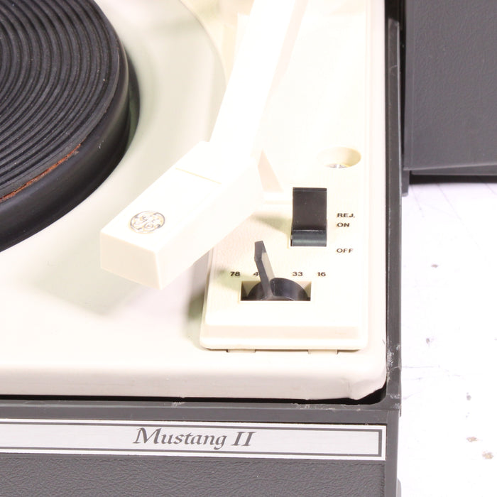 General Electric Mustang II Portable Suitcase Turntable 4-Speed Vintage (1970s)-Turntables & Record Players-SpenCertified-vintage-refurbished-electronics