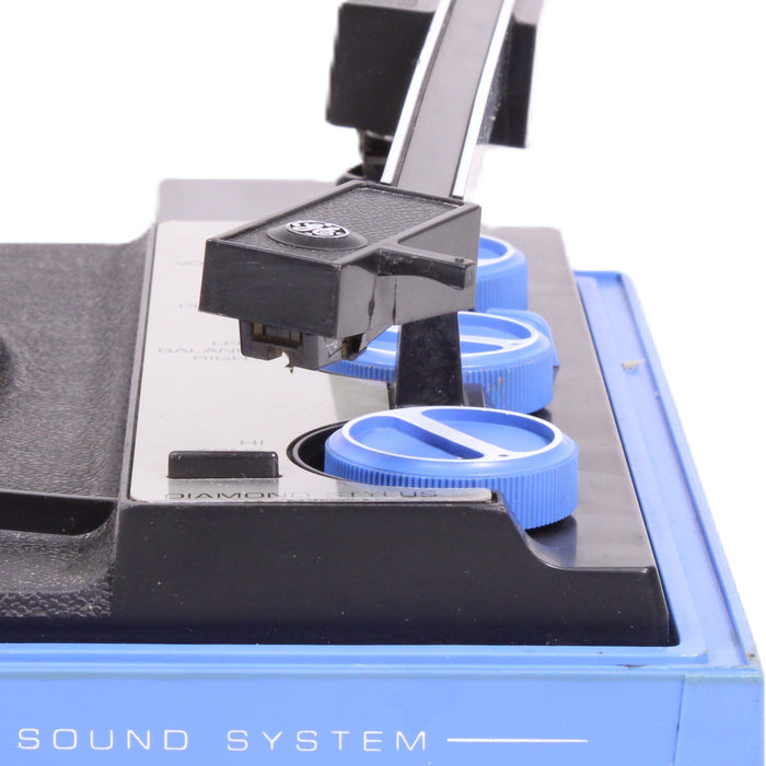 General Electric P330A Blue Portable 45 RPM Record Player with Matching Speaker-Turntables & Record Players-SpenCertified-vintage-refurbished-electronics