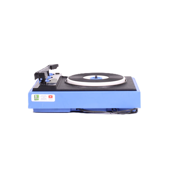 General Electric P330A Blue Portable 45 RPM Record Player with Matching Speaker-Turntables & Record Players-SpenCertified-vintage-refurbished-electronics