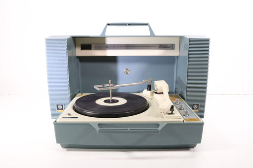 General Electric Wildcat Stereo Solid State Turntable System Blue Teal-Turntables & Record Players-SpenCertified-vintage-refurbished-electronics