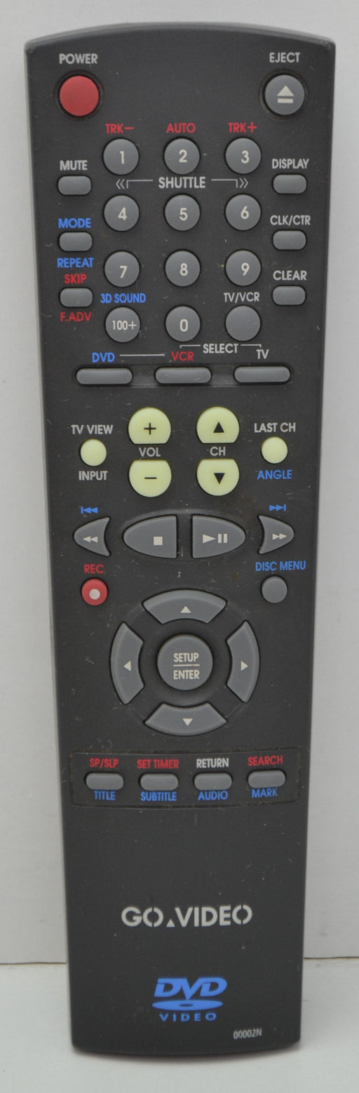 GoVideo 00002N DVD VCR Combo Player Remote Control-Remote-SpenCertified-refurbished-vintage-electonics