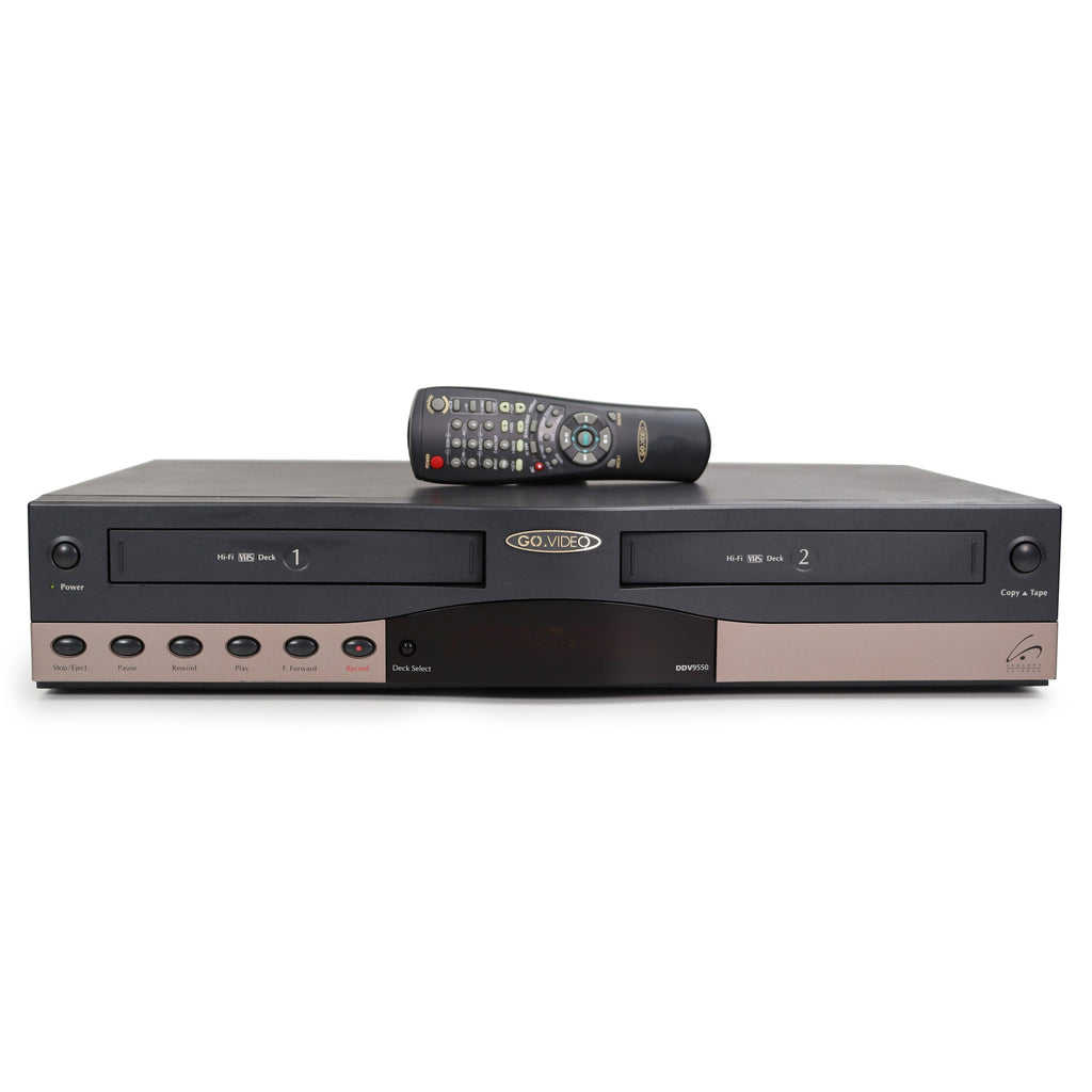 Go Video DDV9485 Double VCR Recorder Dual Deck hot VHS Player Recorder - For Parts