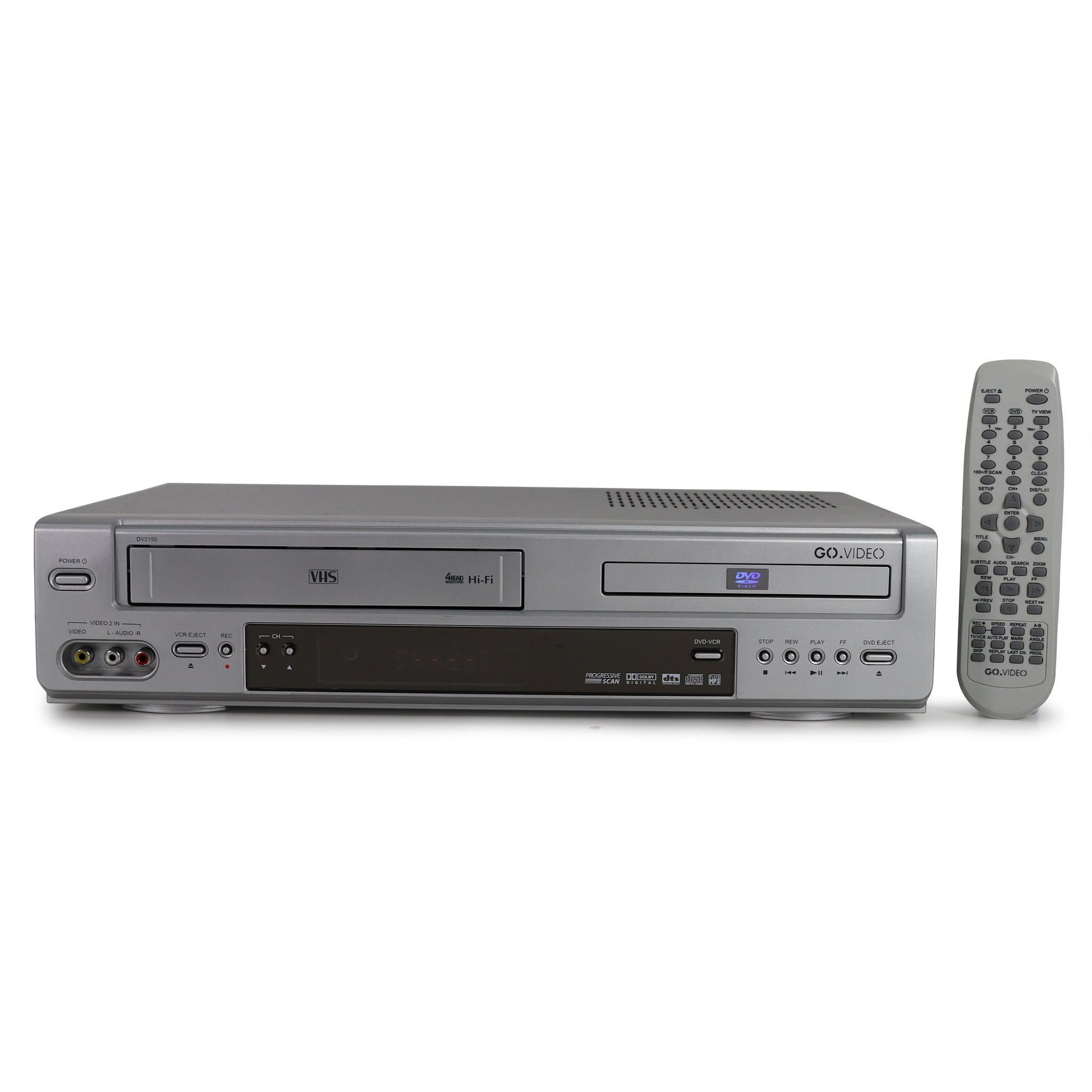 GOVIDEO GV3010X Dual Deck VCR/VHS Player/Copy Dubbing System (Hard Power  Button Push, No Remote)