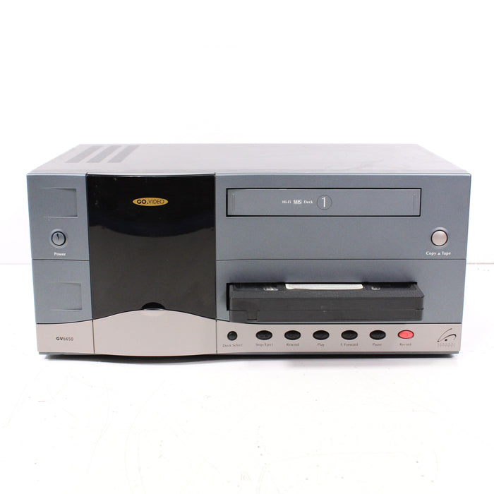 GoVideo GV-6650 Dual Deck VCR VHS Player Recorder 4-Head Hi-Fi System-VCRs-SpenCertified-vintage-refurbished-electronics