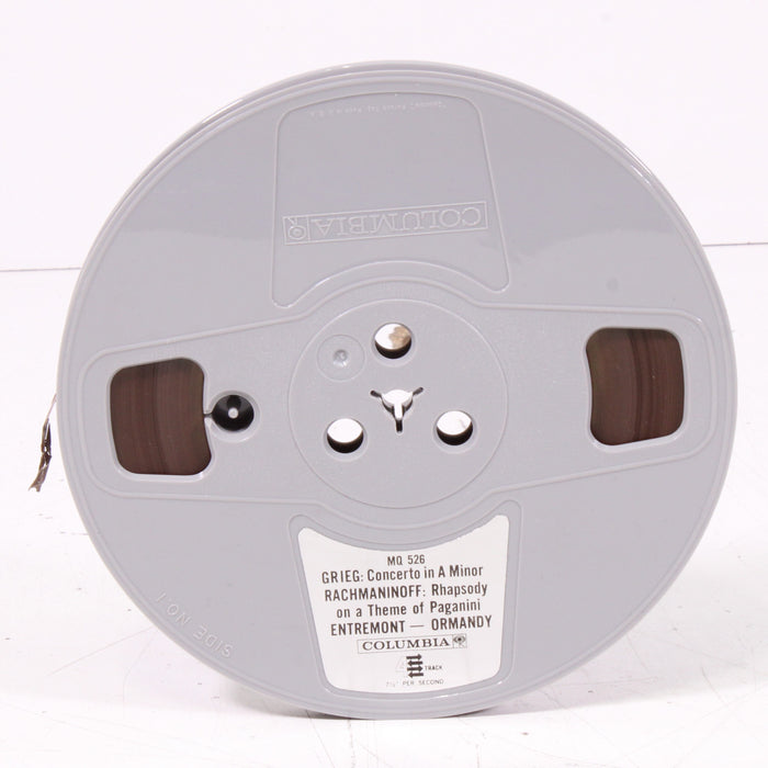 Grieg OP 16 / Rachmaninoff Op. 43 – Philippe Entremont – The Philadelphia Orchestra / Eugene Ormandy Reel to Reel Tape 7" 1/4" 7½ IPS Columbia Stereo Tape-Reel-to-Reel Tape-SpenCertified-vintage-refurbished-electronics