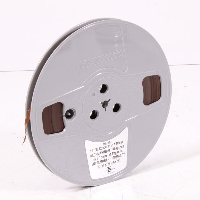 Grieg OP 16 / Rachmaninoff Op. 43 – Philippe Entremont – The Philadelphia Orchestra / Eugene Ormandy Reel to Reel Tape 7" 1/4" 7½ IPS Columbia Stereo Tape-Reel-to-Reel Tape-SpenCertified-vintage-refurbished-electronics