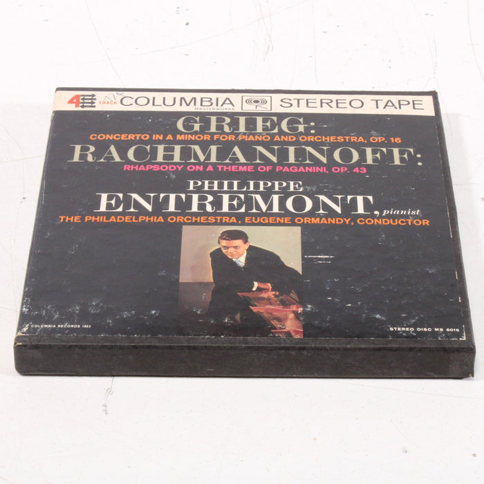 Grieg OP 16 / Rachmaninoff Op. 43 – Philippe Entremont – The Philadelphia Orchestra / Eugene Ormandy Reel to Reel Tape 7" 1/4" 7½ IPS Columbia Stereo Tape-Reel-to-Reel Tape-SpenCertified-vintage-refurbished-electronics