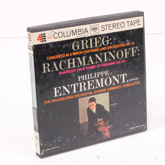 Grieg OP 16 / Rachmaninoff Op. 43 – Philippe Entremont – The Philadelphia Orchestra / Eugene Ormandy Reel to Reel Tape 7" 1/4" 7½ IPS Columbia Stereo Tape-Reel-to-Reel Tape-SpenCertified-vintage-refurbished-electronics