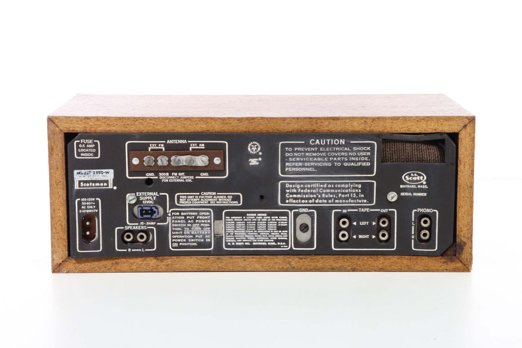 HH SCOTT Inc. 2550-W Scotty 1968 Stereo Tuner Receiver (As Is)-Audio & Video Receivers-SpenCertified-vintage-refurbished-electronics