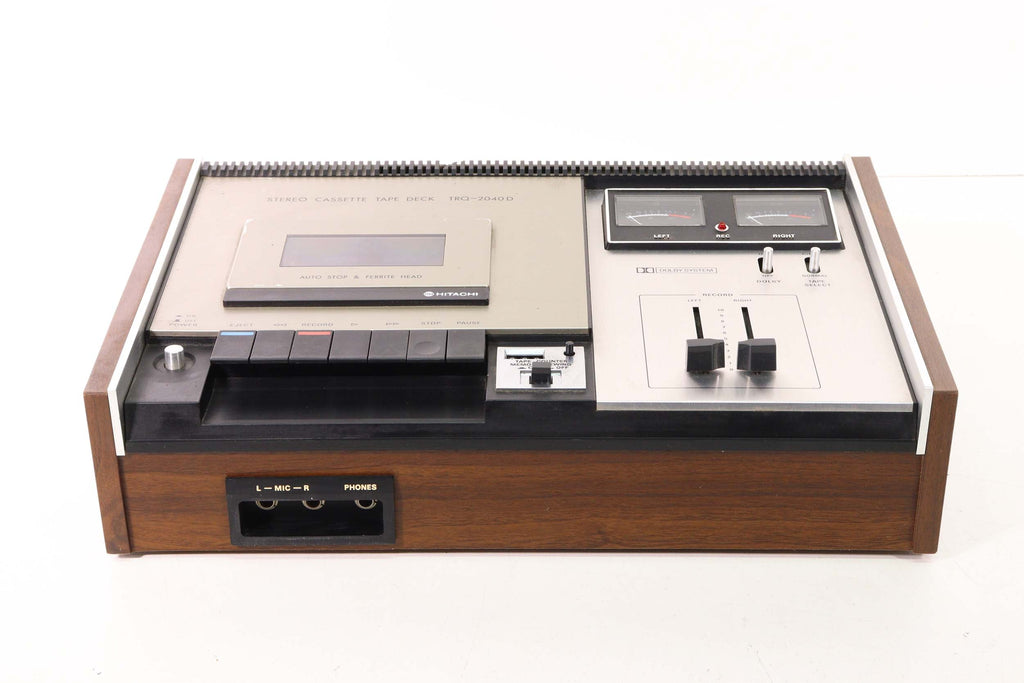 HITACHI TRQ2040D Stereo Cassette Tape Deck (Wont Play/Spins Slow)