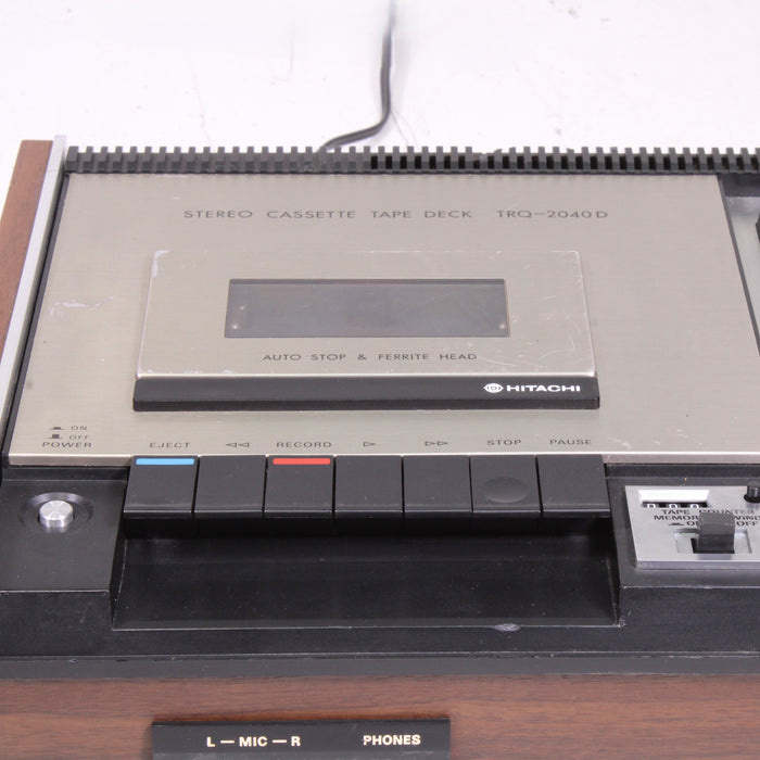 HITACHI TRQ-2040D Stereo Cassette Tape Deck Wood Cabinet Dolby System-Cassette Players & Recorders-SpenCertified-vintage-refurbished-electronics