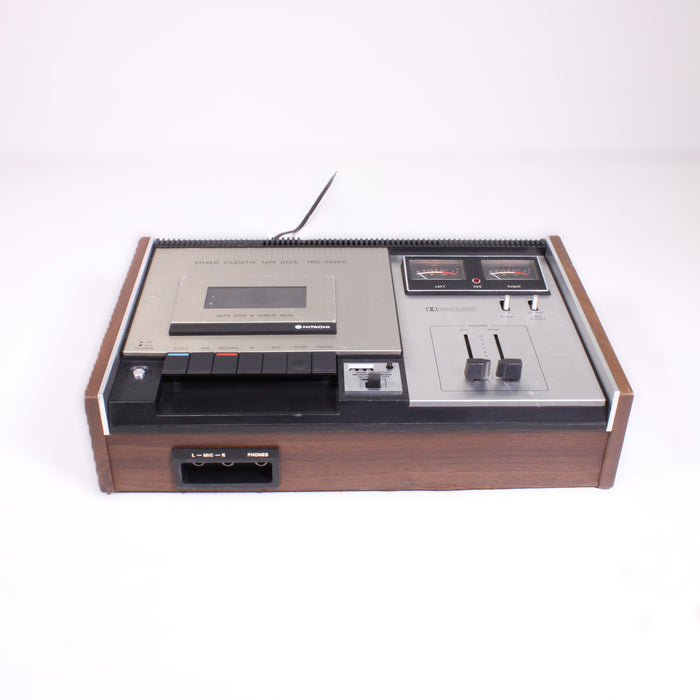 HITACHI TRQ-2040D Stereo Cassette Tape Deck Wood Cabinet Dolby System-Cassette Players & Recorders-SpenCertified-vintage-refurbished-electronics