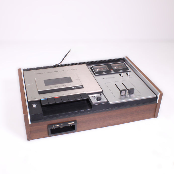 HITACHI TRQ-2040D Stereo Cassette Tape Deck Wood Cabinet Dolby System-Cassette Players & Recorders-SpenCertified-vintage-refurbished-electronics