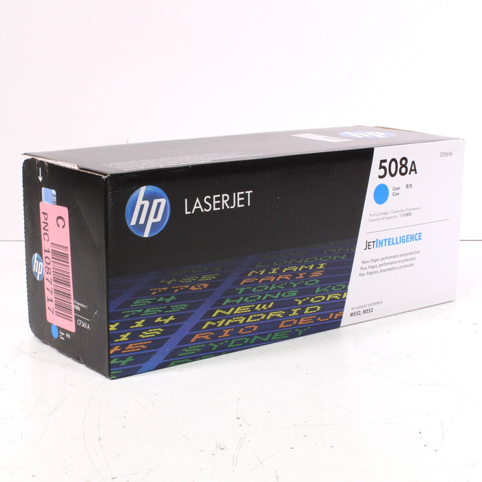 HP Color LaserJet 508A (CF361A) Ink Toner Cartridge, Cyan Blue (NEW IN BOX)-Toner & Inkjet Cartridges-SpenCertified-vintage-refurbished-electronics