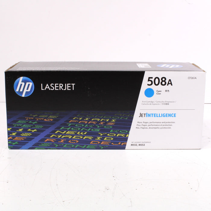 HP Color LaserJet 508A (CF361A) Ink Toner Cartridge, Cyan Blue (NEW IN BOX)-Toner & Inkjet Cartridges-SpenCertified-vintage-refurbished-electronics