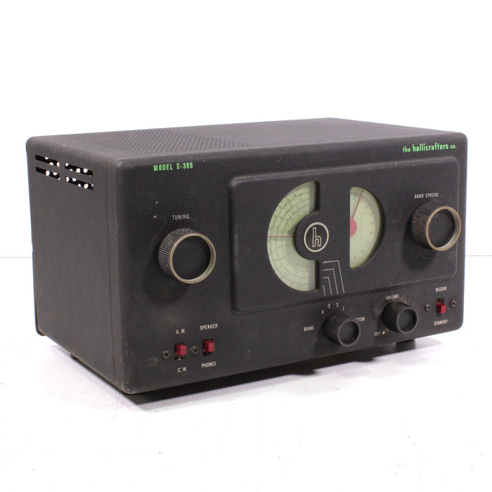 Hallicrafters S-38B Vintage 4-Band SW Radio Receiver Tube (1950) (AS IS)-Radios-SpenCertified-vintage-refurbished-electronics