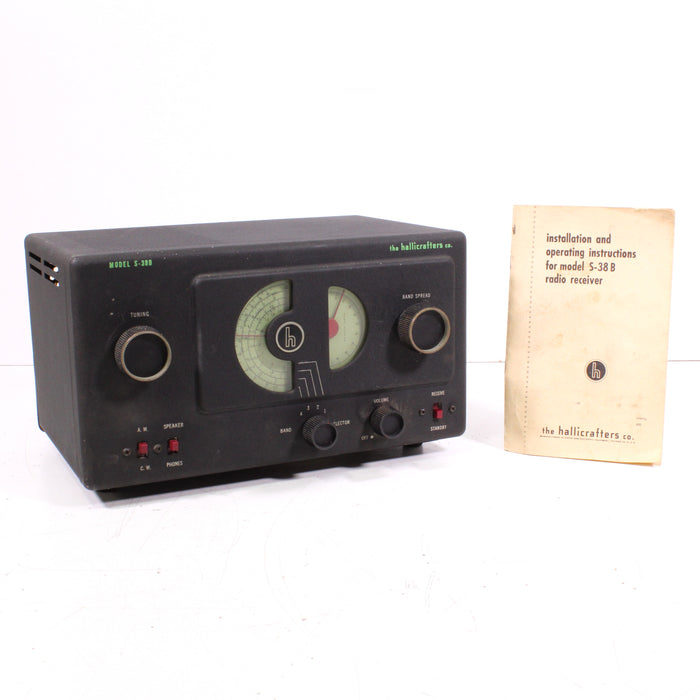 Hallicrafters S-38B Vintage 4-Band SW Radio Receiver Tube (1950) (AS IS)-Radios-SpenCertified-vintage-refurbished-electronics