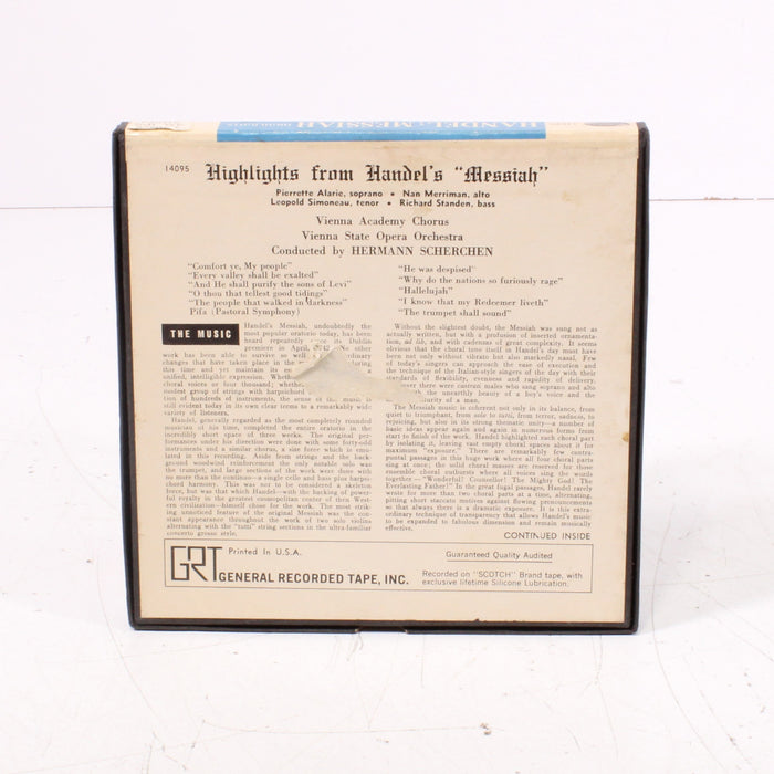 Handel Messiah (1742 Dublin Version) Highlights Reel to Reel Tape 7" 1/4" 7½ IPS Hermann Scherchen Conductor Westminster Vintage Classical-Reel-to-Reel Tape-SpenCertified-vintage-refurbished-electronics